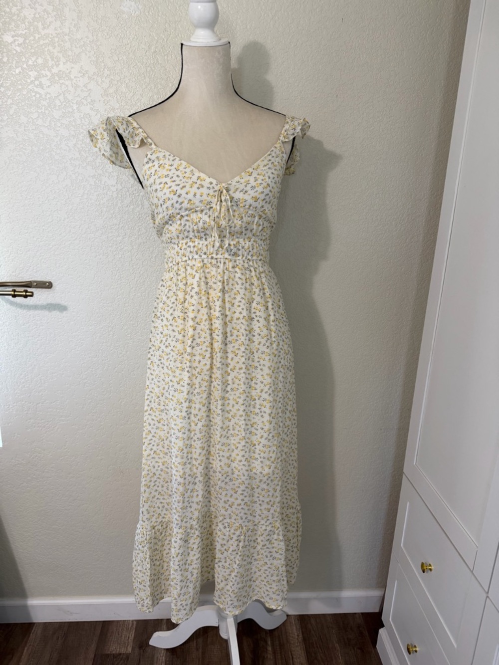 Derek Heart Yellow Floral Maxi Dress